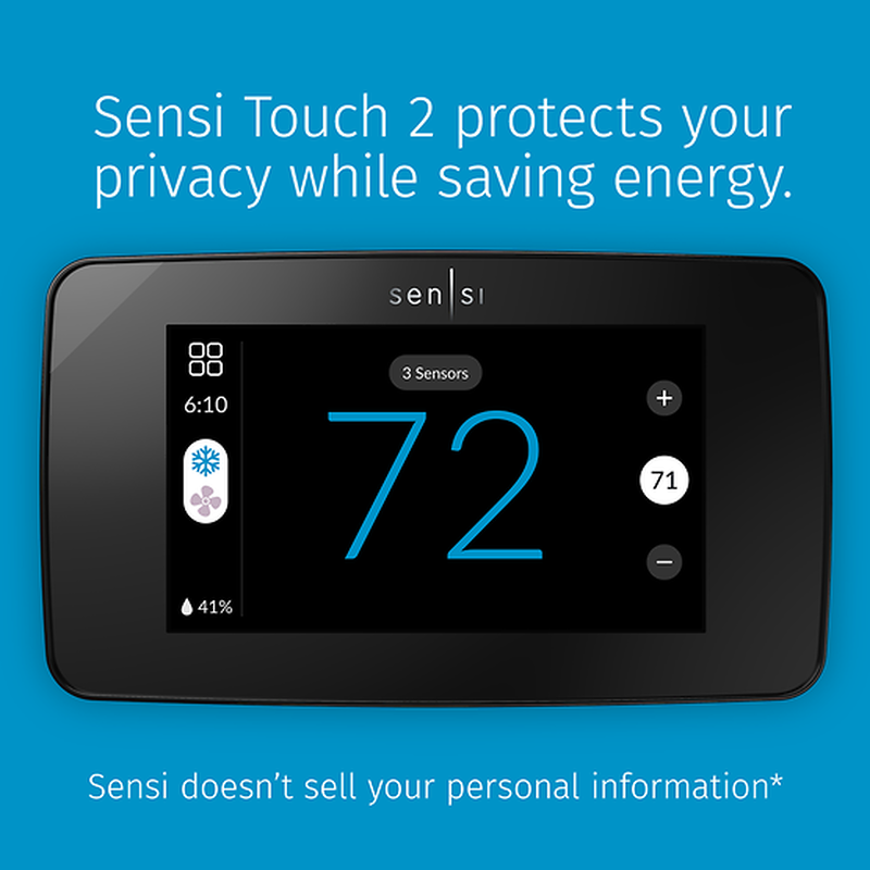 Sensi Touch 2 smart thermostat Black | My ORU store - New York