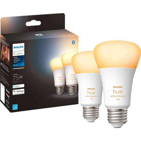 PHILIPS Hue white ambiance E26 2個 セット Hue Starter Kit: Smart Switch + 2-pack White and Colour